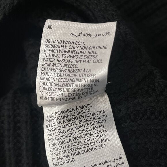 INC International Concepts Small Sweater Cowl Neck Rhinestones Long Sleeve Black - Picture 9 of 9